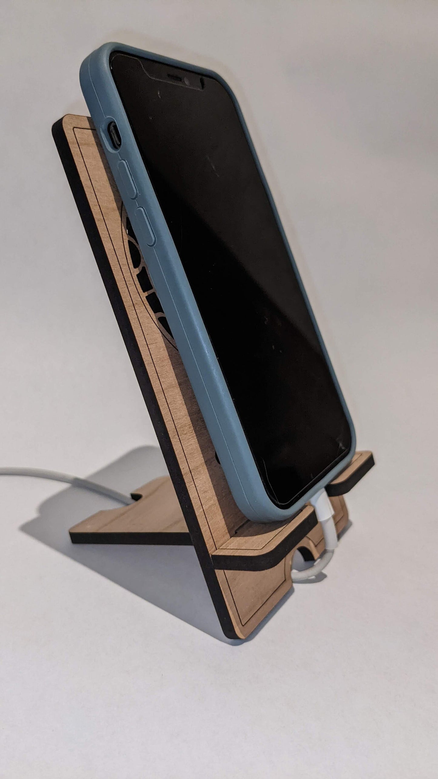 Cell Phone Stand - Cherry Wood - Customized/Personalized - Wood Cell Phone Holder