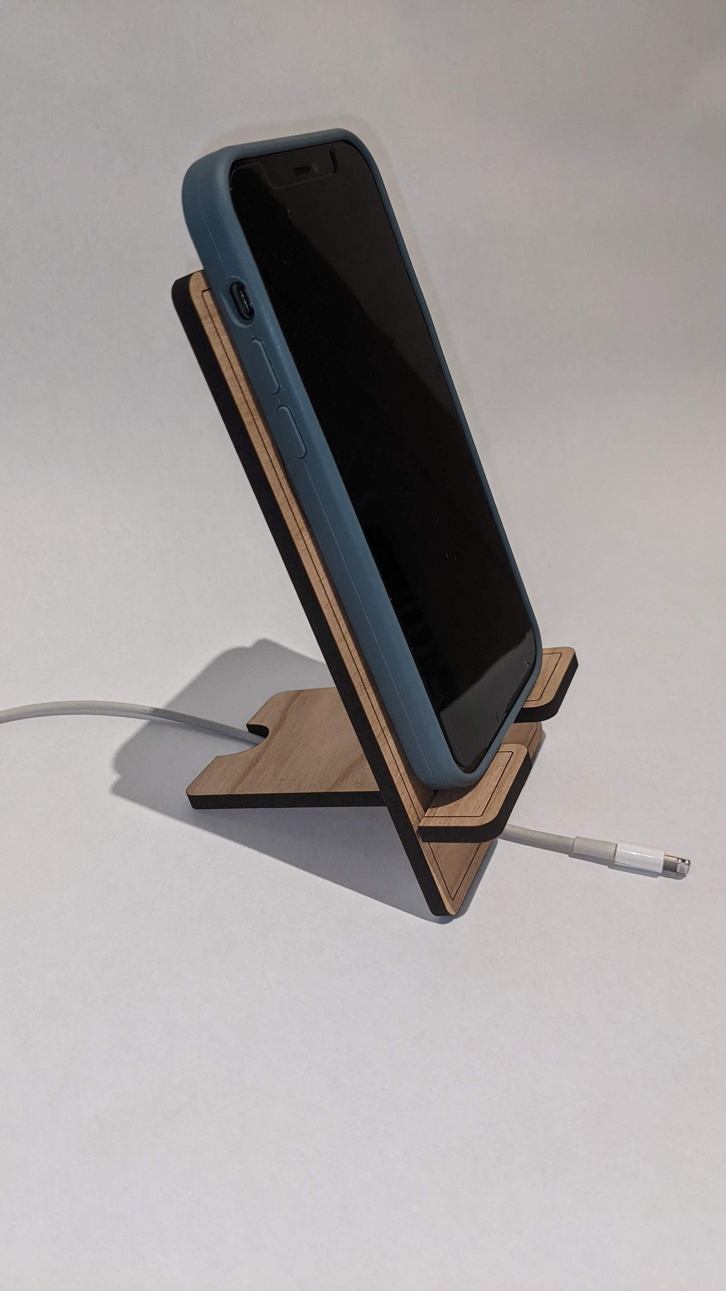 Cell Phone Stand - Cherry Wood - Customized/Personalized - Wood Cell Phone Holder